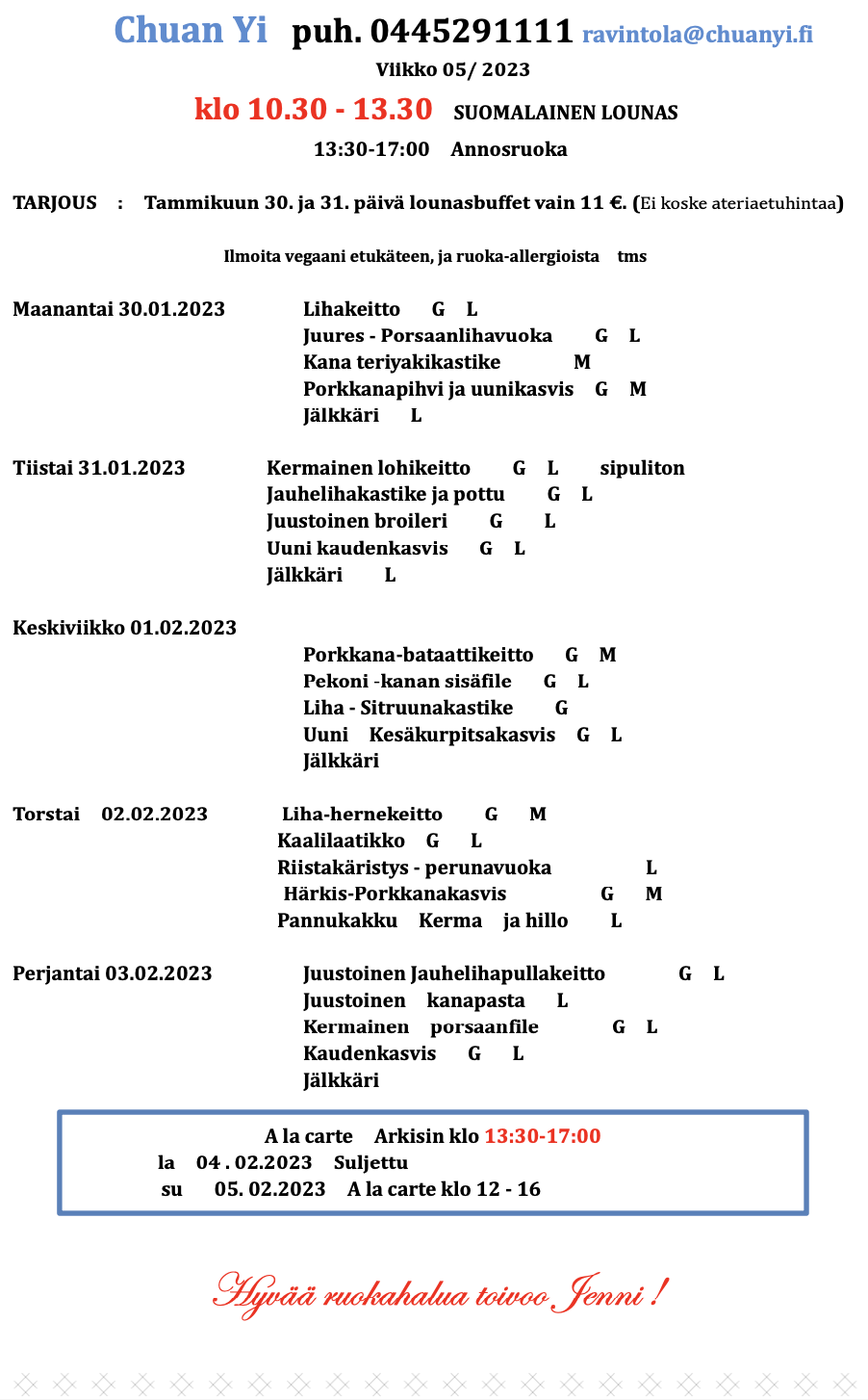 Viikko 5 / 2023